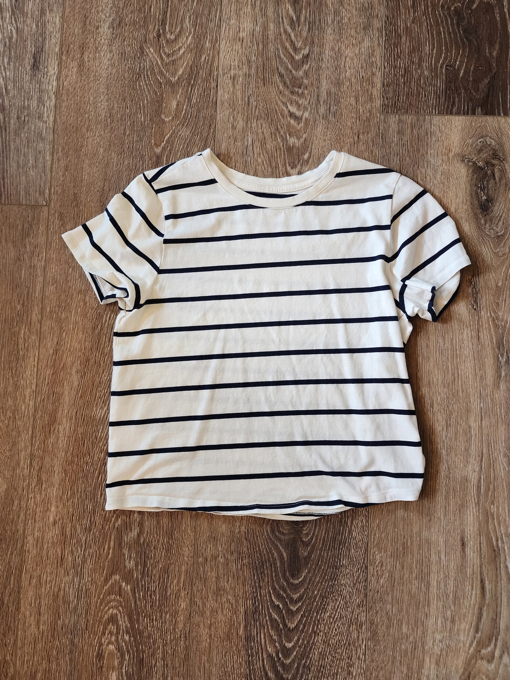 Old Navy Bestee Crop Tee Large Navy Stripe